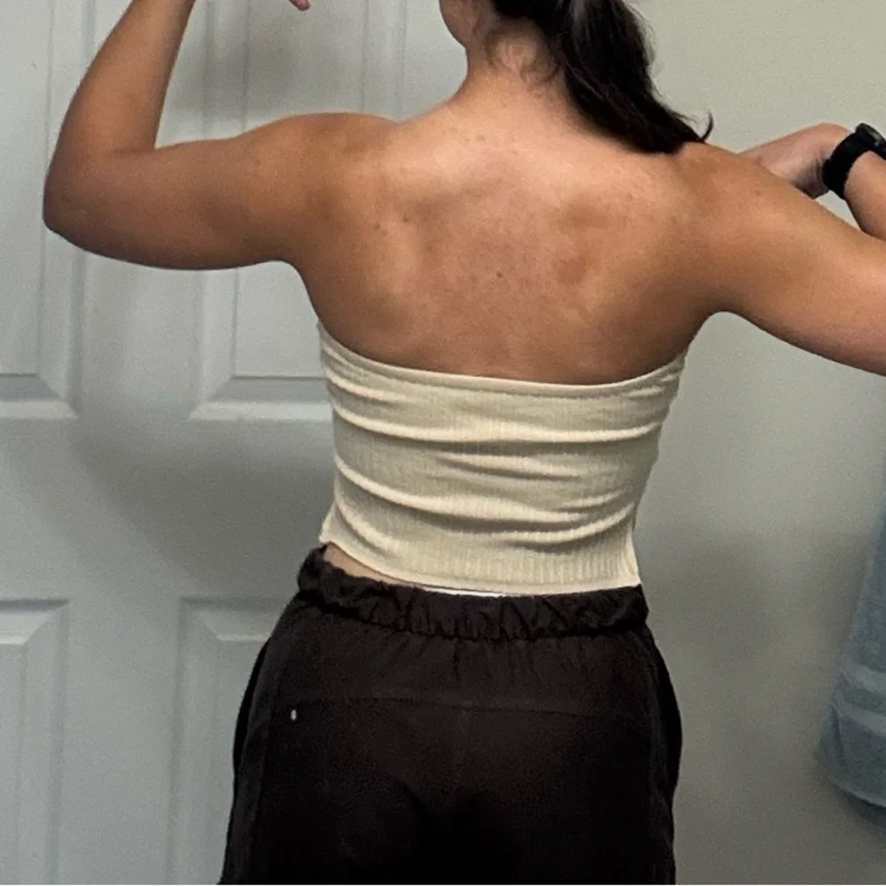 Tan Ribbed Knit Tube Top - Picture 5 of 5